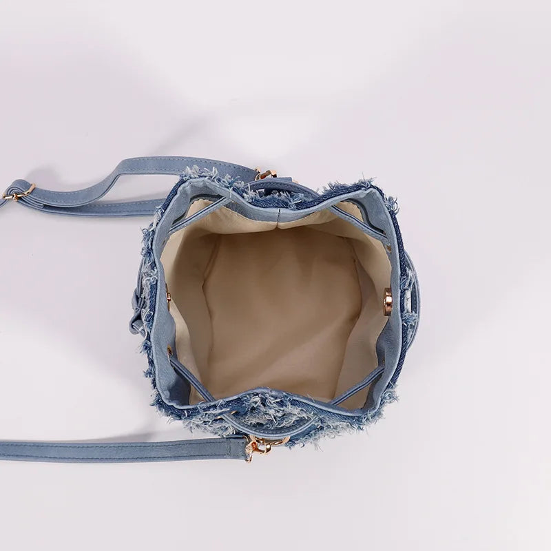 Chrissy Denim Bucket Bag - Jack Hafford