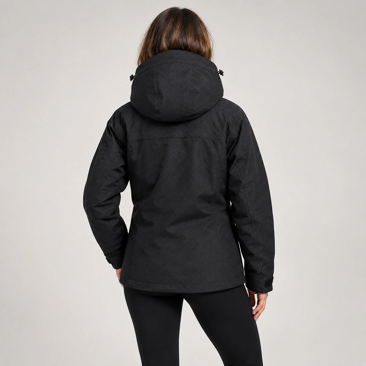 Brindal Hooded Shell Jacket — Black (apparel back)