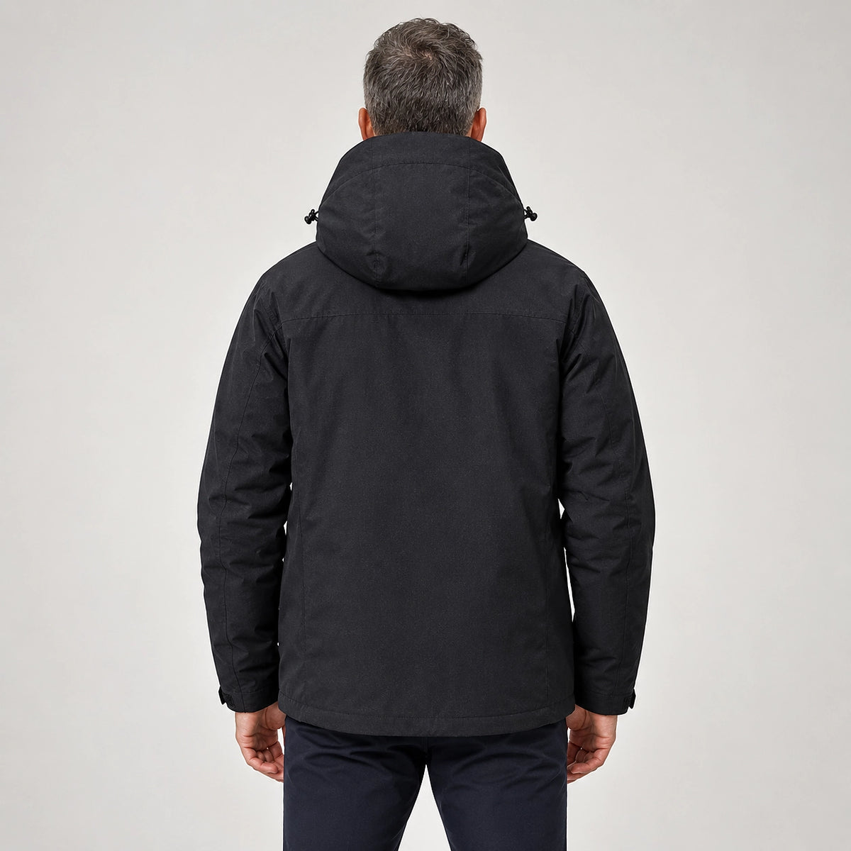 Draven Fleece Lined Jacket — Black (apparel back)