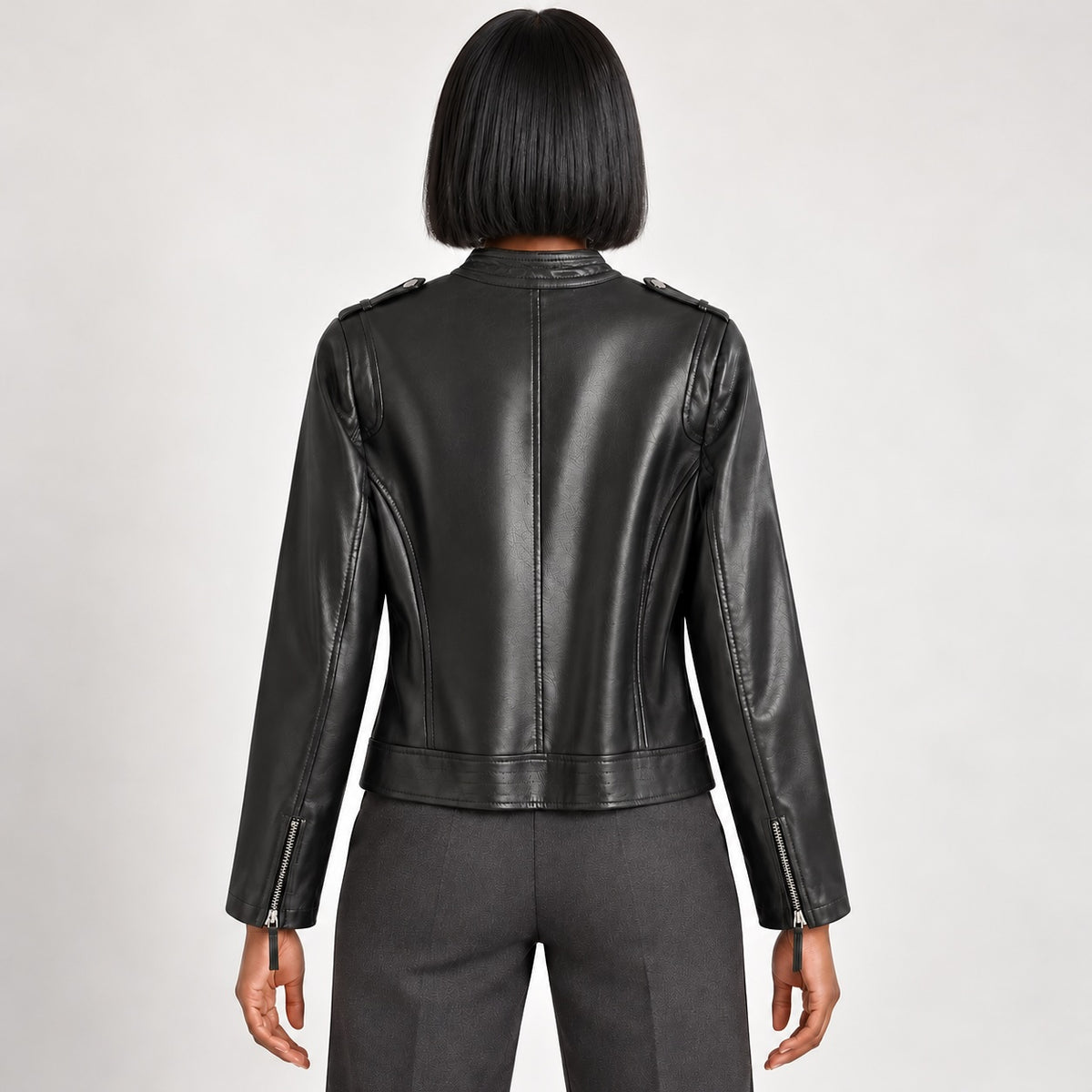 Brynn Leather Biker Jacket - Jack Hafford