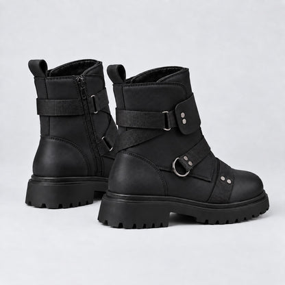 Axel Leather Combat Boots