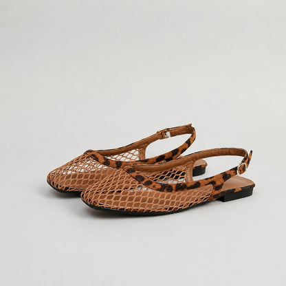 Lucy Mesh Slingback Flat Sandals