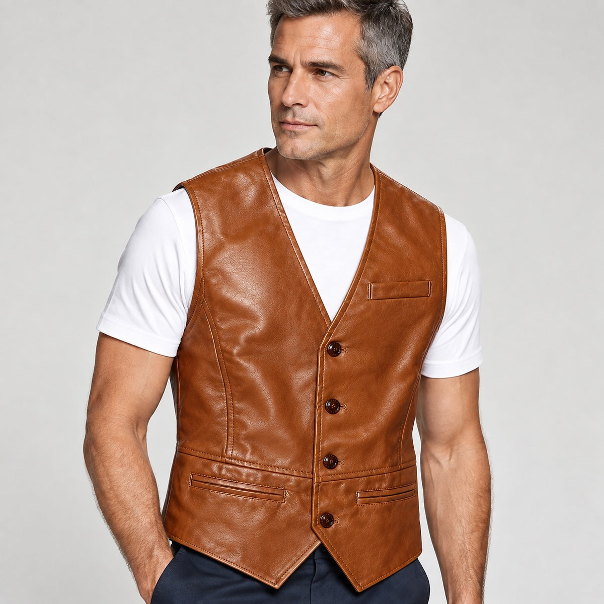 Darro Leather Vest