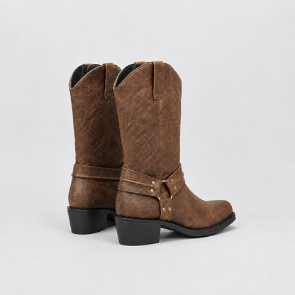 Rovarro Leather Western Boots