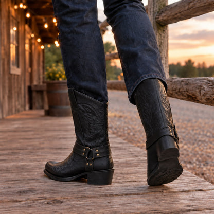 Rovarro Leather Western Boots