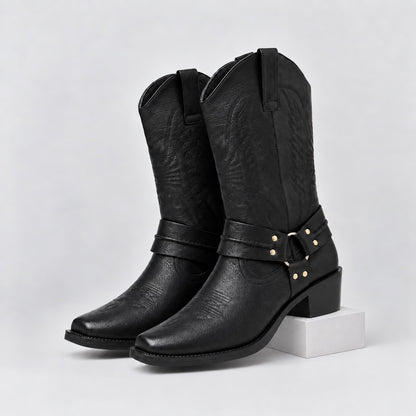 Rovarro Leather Western Boots