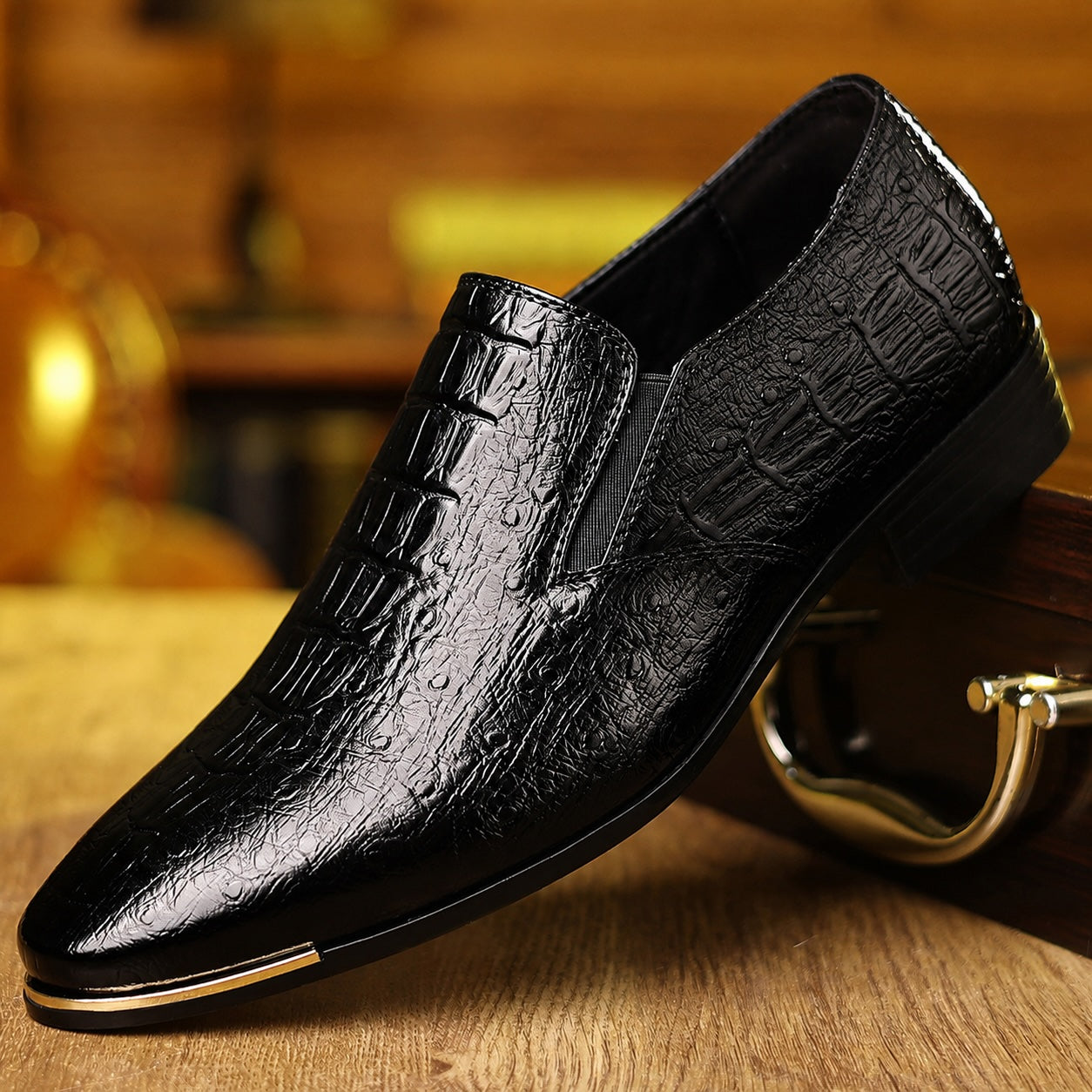 Brenaro Leather Slip-On Loafers