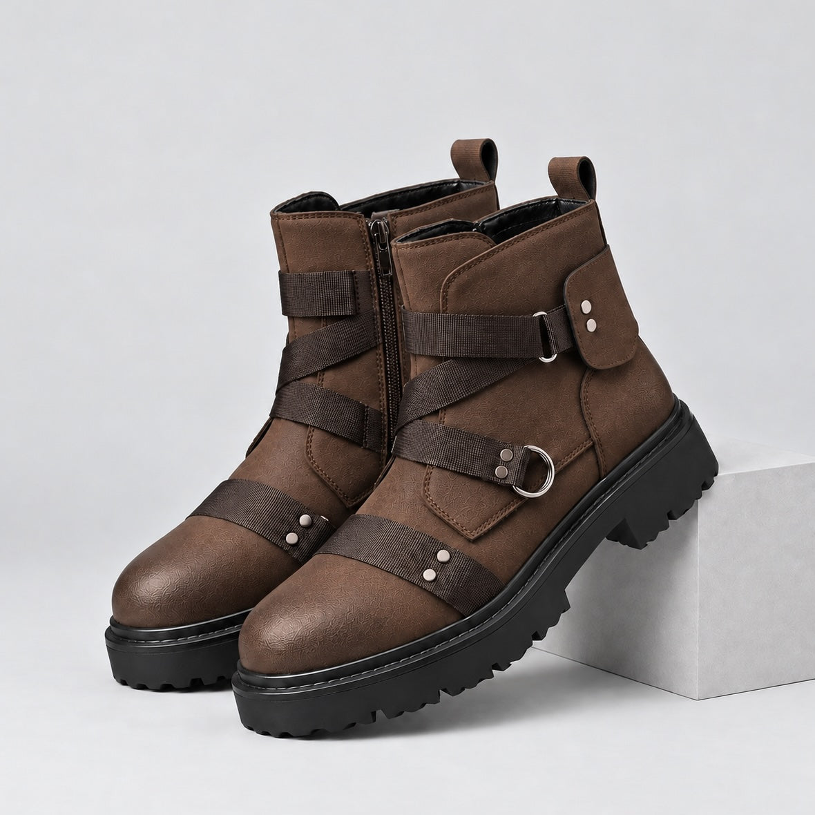 Axel Leather Combat Boots