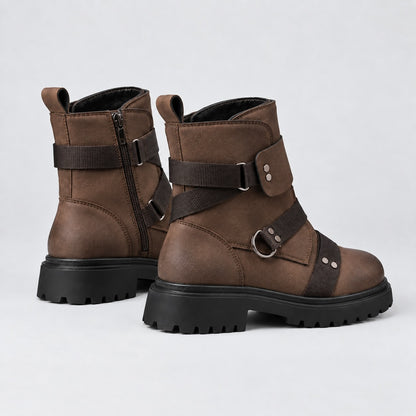 Axel Leather Combat Boots