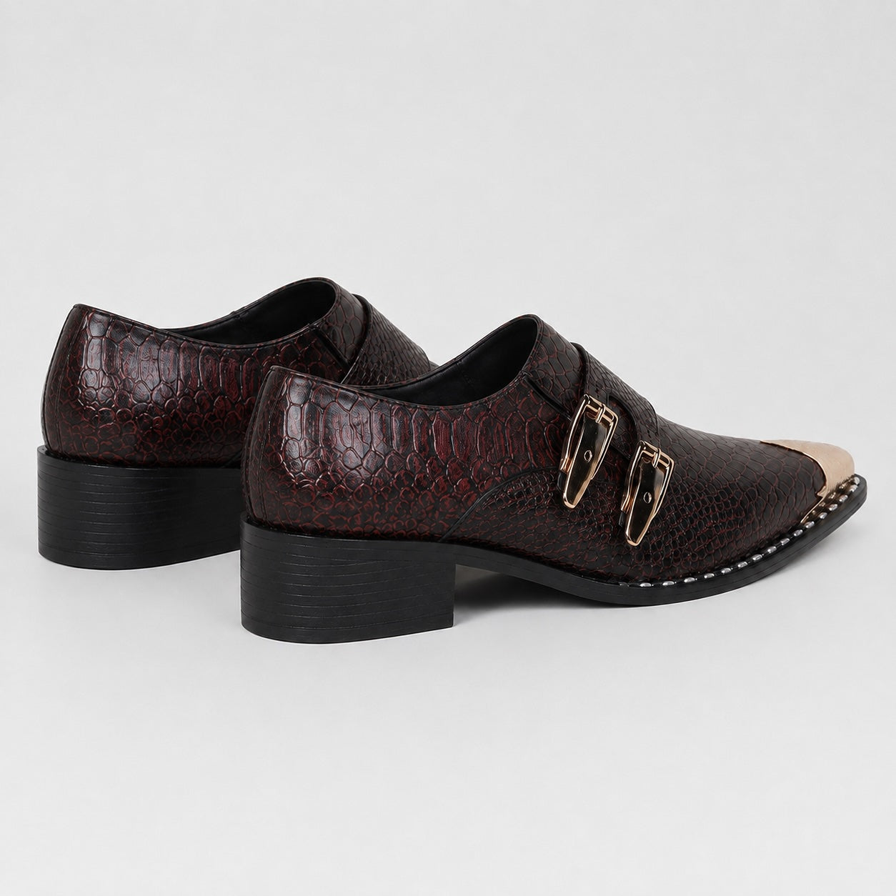 Damiano Croc Monk Strap Loafers