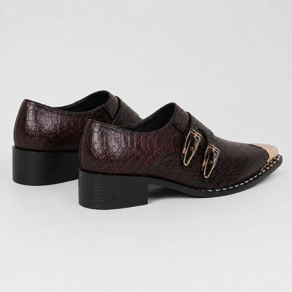 Damiano Croc Monk Strap Loafers