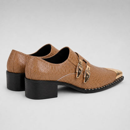 Damiano Croc Monk Strap Loafers