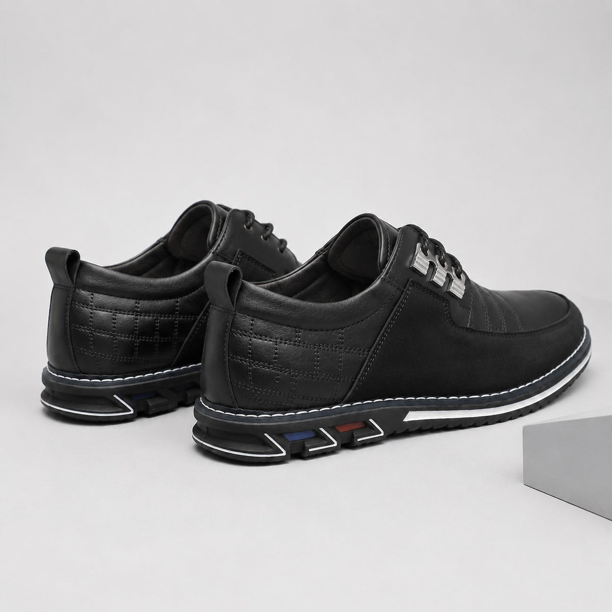 Braksen Quilted Suede Derby Shoes