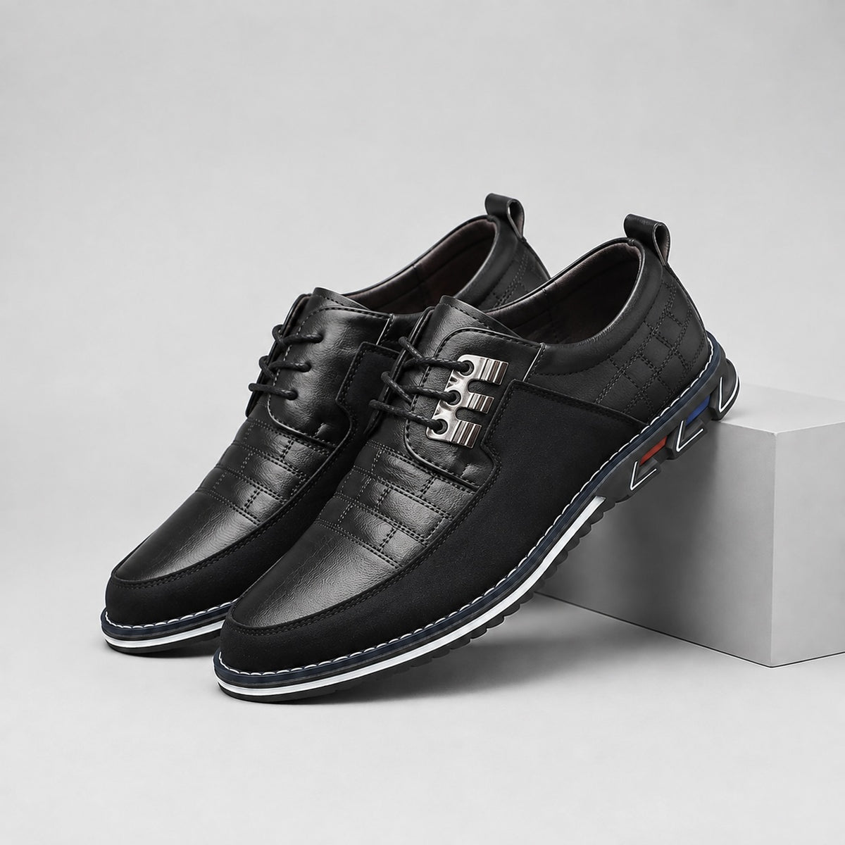 Braksen Quilted Suede Derby Shoes