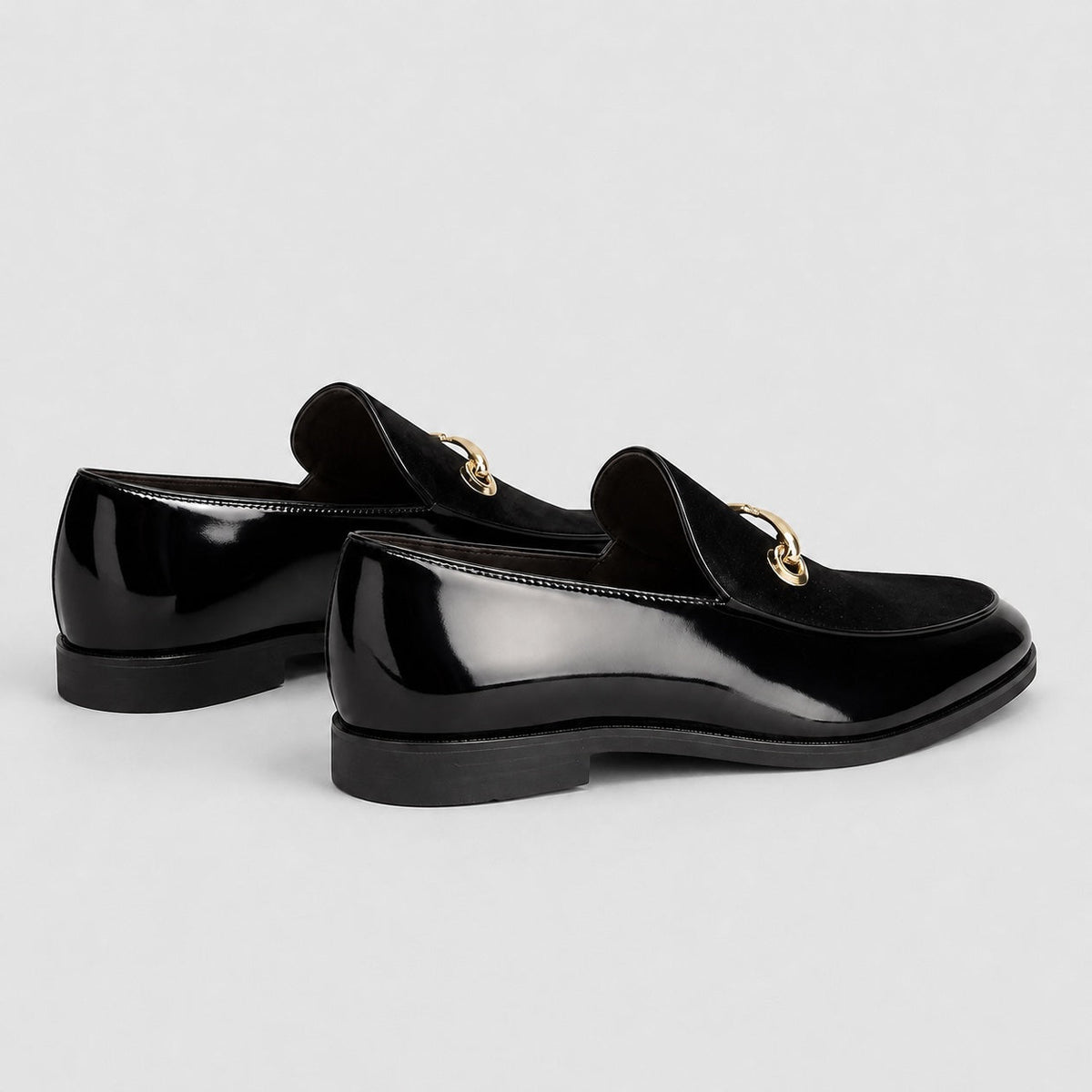Daliro Velvet Patent Horsebit Loafers