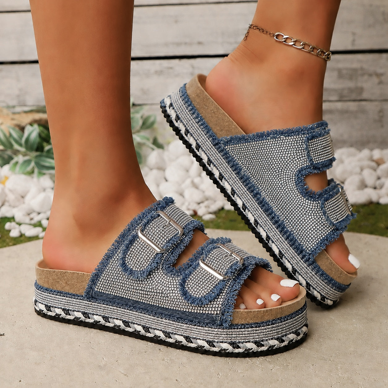 Ibiza Platform Slide Sandals