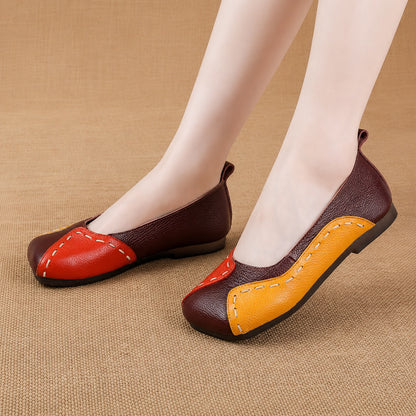 Marion Leather Colorblock Ballet Flats