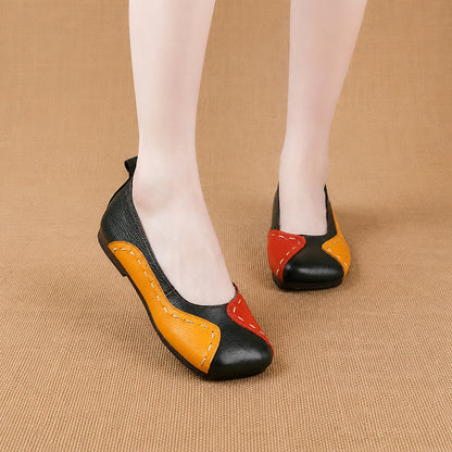 Marion Leather Colorblock Ballet Flats