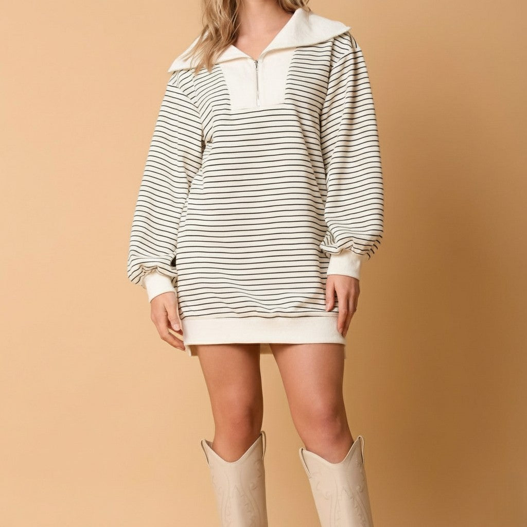 Lana Quarter-Zip Sweater Dress