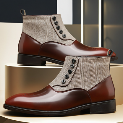 Jonathan Herringbone Ankle Boots