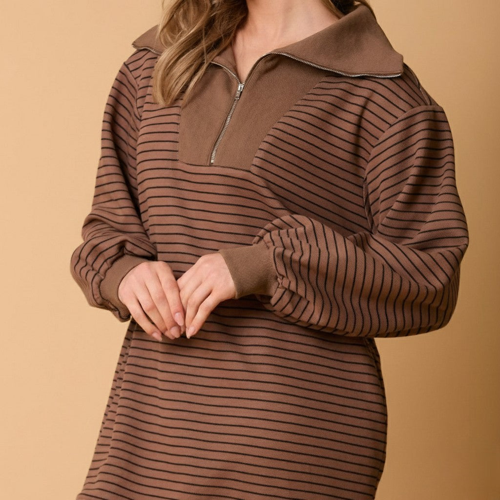 Lana Quarter-Zip Sweater Dress