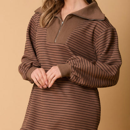 Lana Quarter-Zip Sweater Dress