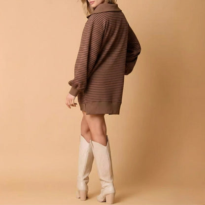 Lana Quarter-Zip Sweater Dress