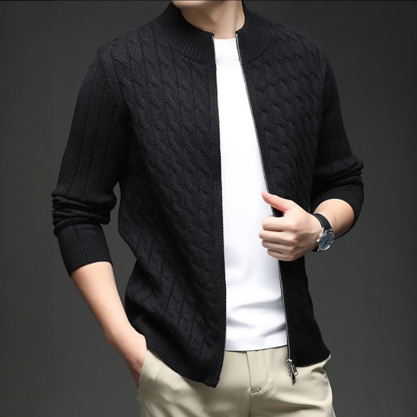 Ashford Wool Knit Cardigan