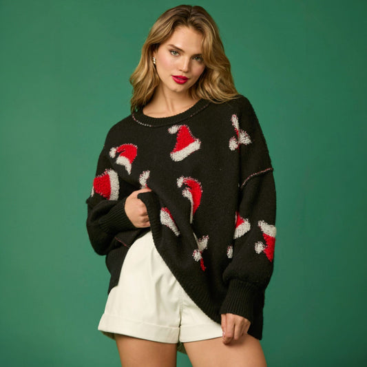 Santa Hat Ugly Christmas Sweater - Jack Hafford
