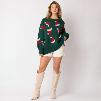 Santa Hat Ugly Christmas Sweater - Jack Hafford