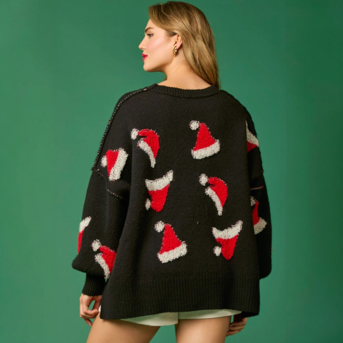 Santa Hat Ugly Christmas Sweater - Jack Hafford