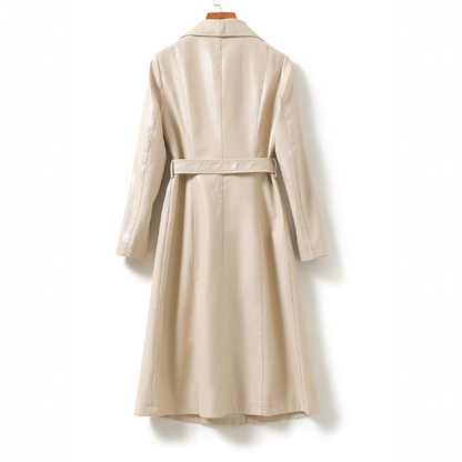 Chelsea Sheepskin Leather Trench Coat