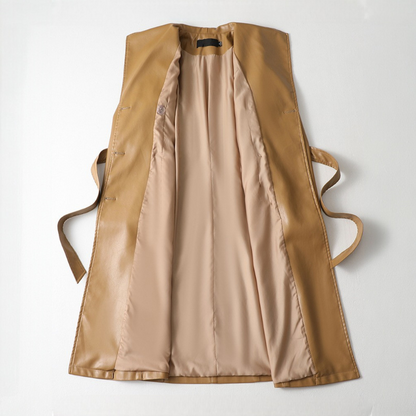 Chelsea Sheepskin Leather Trench Coat