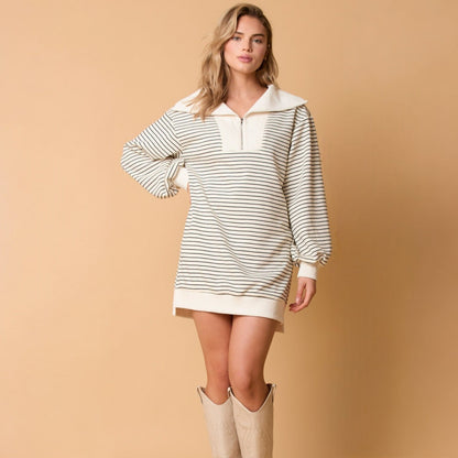 Lana Quarter-Zip Sweater Dress