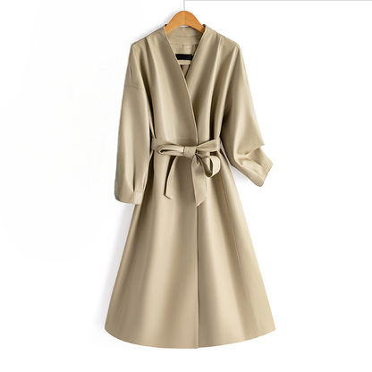 Geneviève Leather Wrap Coat