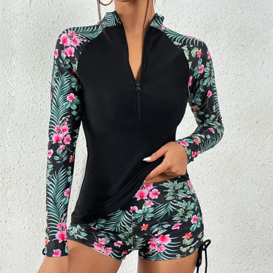 Petalune Two-Piece Rashguard Swimsuit
