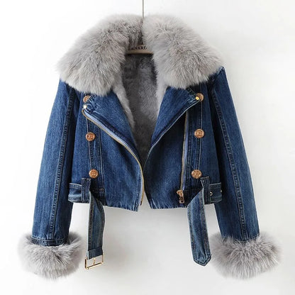 Bertoli Fur Denim Jacket