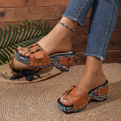 Sintara Wedge Slide Sandals