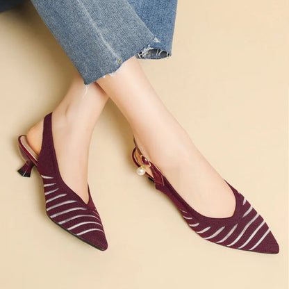Alba Linea Kitten Heel Sandals