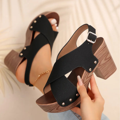 Milena Block Heel Sandal - Jack Hafford