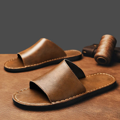 Paros Leather Slide Sandal - Jack Hafford