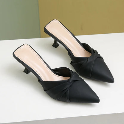 Sabrina Kitten Heel Mule