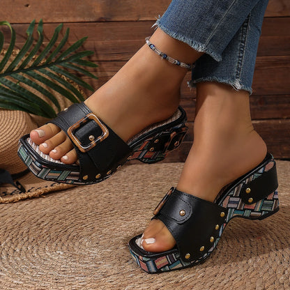 Sintara Wedge Slide Sandals