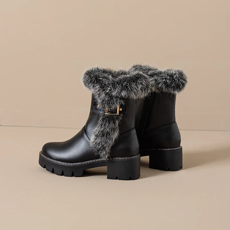 Zora Block-Heel Winter Boot - Jack Hafford