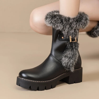 Zora Block-Heel Winter Boot - Jack Hafford