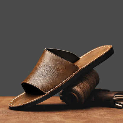Paros Leather Slide Sandal - Jack Hafford