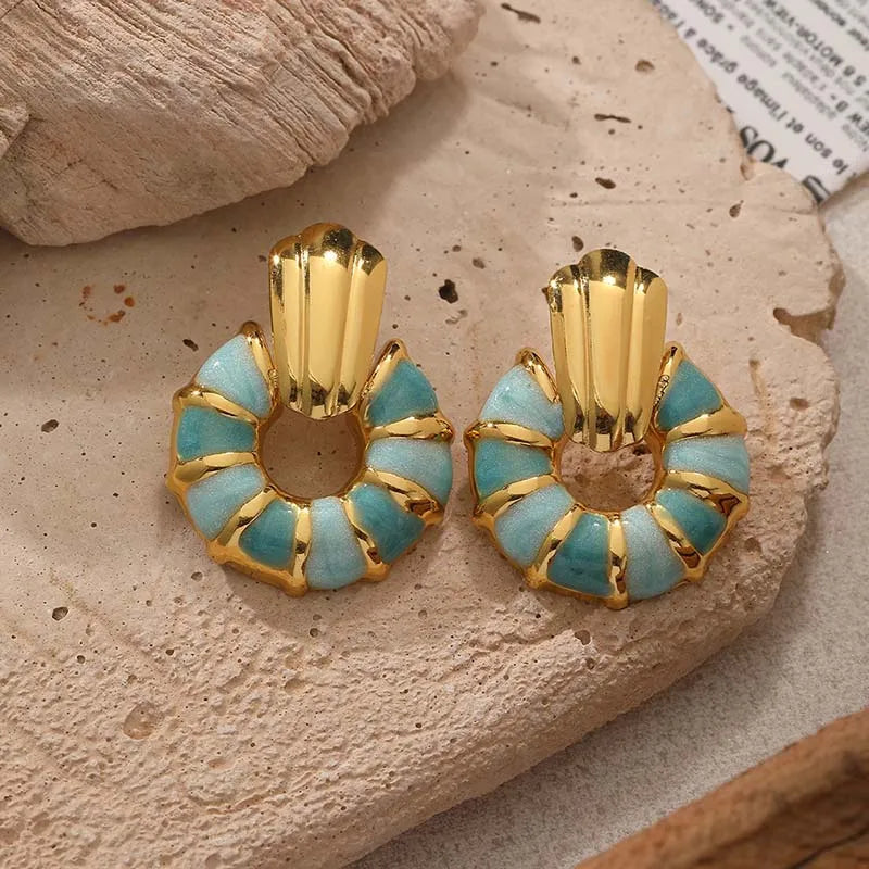 Clara Glaze Hoop Earrings