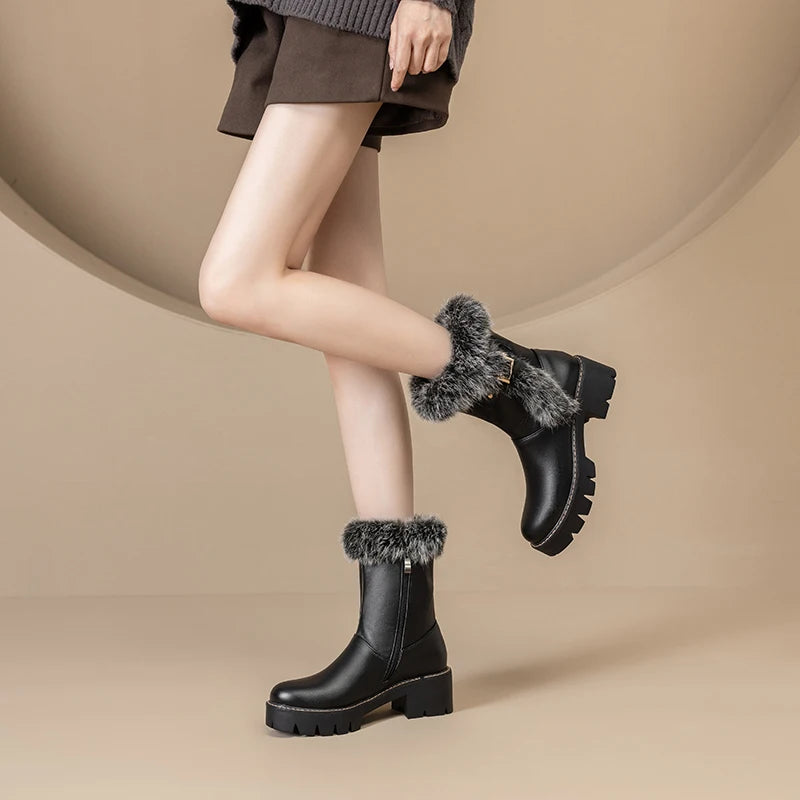 Zora Block-Heel Winter Boot - Jack Hafford