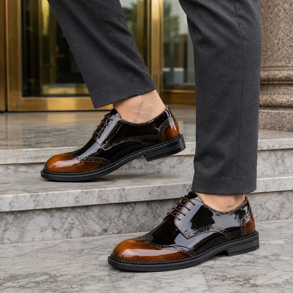 Halford Leather Brogue Oxford — Black And White (footwear environment 1)