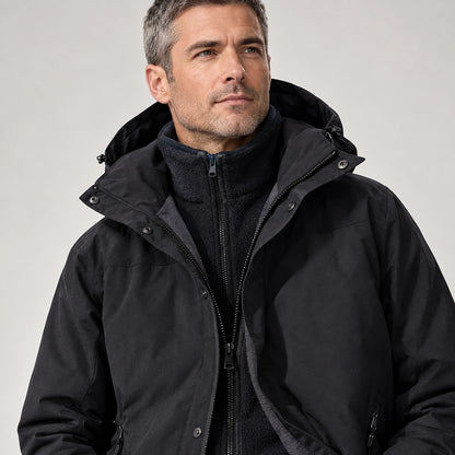 Draven Fleece Lined Jacket — Black (apparel detail)